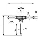 ITP Star Styli - Type V - Ruby Ball - M3 Thread x 12mm Measuring Length - SIM302007032