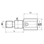 ITP Clamping Screw for Star Styli - Spherical Discs or Cubes - titanium Base Material - M3 XXT Thread Size x 8mm Overall Length - SIM3M3005008