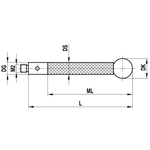 ITP Straight Styli - Type J - Silicon Nitride Ball - M2 Thread x 52mm Overall Length - TCM2S4003052