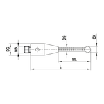 ITP Straight Styli - Type A - Ruby Ball - M3 XXT Thread x 40mm Overall Length - TCM303005040/2,0