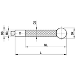 ITP Straight Styli - Type J - Ruby Ball - M3 Thread x 105mm Overall Length - TCM310004105