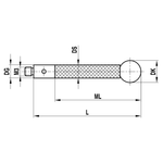 ITP Straight Styli - Type J - Ruby Ball - M3 Thread x 206mm Overall Length - TCM312004206