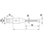 ITP Straight Styli - Other - Silicon Nitride Ball - M3 XXT Thread x 40mm Overall Length - TCM3S3005040/K