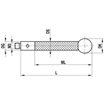ITP Straight Styli - Type J - Silicon Nitride Ball - M3 Thread x 79mm Overall Length - TCM3S8004079