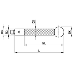 ITP Straight Styli - Type J - Zirconium Oxide Ball - M3 Thread x 104mm Overall Length - TCM3Z8004104