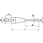 ITP Straight Styli - Other - Ruby Ball - M2 Thread x 19mm Overall Length - THM201003019
