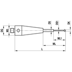 ITP Straight Styli - Type B - Ruby Ball - M3 Thread x 22mm Overall Length - THM300204022