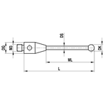 ITP Straight Styli - Type A - Ruby Ball - M3 XXT Thread x 20mm Overall Length - THM301005020/11,0