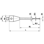 ITP Straight Styli - Type B - Ruby Ball - M3 XXT Thread x 20mm Overall Length - THM301005020