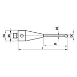 ITP Straight Styli - Type A - Ruby Ball - M5 Thread x 30.75mm Overall Length - THM501510030