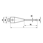 ITP Straight Styli - Type A - Ruby Ball - M5 Thread x 50.75mm Overall Length - THM501510050