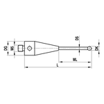 ITP Straight Styli - Type A - Silicon Nitride Ball - M5 Thread x 21mm Overall Length - THM5S2010021