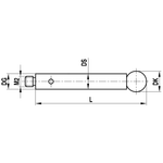 ITP Straight Styli - Type J - Ruby Ball - M2 Thread x 42mm Overall Length - TIM204003042