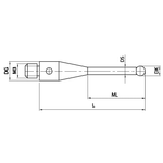 ITP Straight Styli - Type A - Silicon Nitride Ball - M3 Thread x 23.5mm Overall Length - TIM3S50R4023