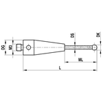 ITP Straight Styli - Type A - Silicon Nitride Ball - M3 Thread x 52mm Overall Length - TKM3S4004052