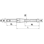 ITP Straight Styli - Other - Ruby Ball - M4 Thread x 53mm Overall Length - TKM4060S7053