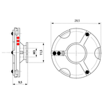 ITP Adaptor plate XXT - aluminium Base Material - M3 XXT Thread Size - TPM3MESSOTL1R