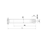 ITP Adaptor Plate Extension titanium Stem Material - M5 Thread x 91.5mm Overall Length - TVM501115050