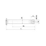 ITP Adaptor Plate Extension titanium Stem Material - M5 Thread x 81.5mm Overall Length - TVM501815040