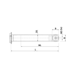 ITP Adaptor Plate Extension titanium Stem Material - M5 Thread x 106.5mm Overall Length - TVM501820060