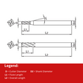 Widin Carbide End Mill - Square Edge 4 Flute - 1mm thumbnail 2