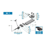 200mm / 8" ART1 Standard Series Vice With Pull Down Grooved Jaws (Gerardi) - 3.05.20000