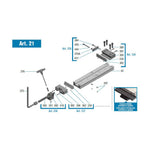 125mm / 5" ART21 Standard Series Vice (XL) With Pull Down Grooved Jaws (Gerardi) - 2.21.23200