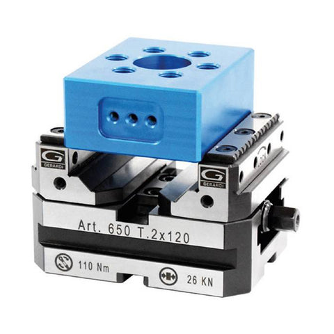 123mm / ART650 CompactGRIP Self Centring 5 Axis Machine Vice With Reversible Hard Jaws - ART650 Series (Gerardi) - 7.65.03260