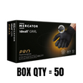 Ideall® Grip Black Multi use Disposable Glove - 1 pack of 50 Gloves - Small thumbnail 2