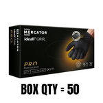 Ideall® Grip Black Multi use Disposable Glove - 1 pack of 50 Gloves - XXL