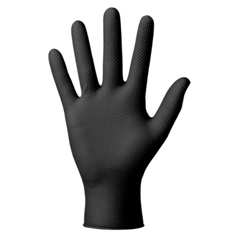 Ideall® Grip Black Multi use Disposable Glove - 1 pack of 50 Gloves - XL