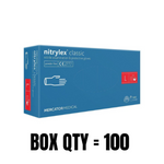 Nitrylex® Classic Blue Multi Use Disposable Glove - 1 pack of 100 Gloves - Medium