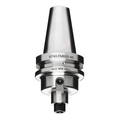 Omega Products BT40 Face Mill Arbor - FMB16 - 15,000 RPM - G6.3 - 45mm Gauge Length