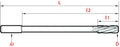 Toolex Reamer - Straight Shank - Spiral Flute - Carbide - Long Length - H7 - 1mm thumbnail 2