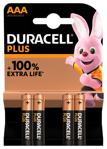 Duracell Batteries - AAA Plus Power - Pack of 4
