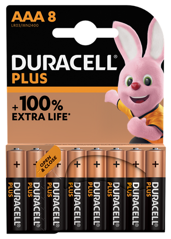 Duracell Batteries - AAA Plus Power - Pack of 8