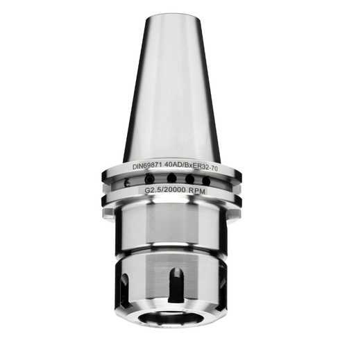 Omega Products DV40 ER Collet Chuck ER25 - 25,000RPM - G2.5 - DIN69871 - 70mm Gauge Length - Form AD/B