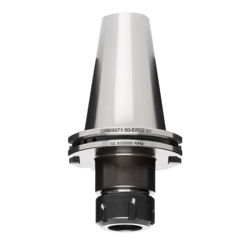 Omega Products DV50 ER Collet Chuck ER32 - 15,000RPM - G6.3 - DIN69871 - 160mm Gauge Length - Form AD