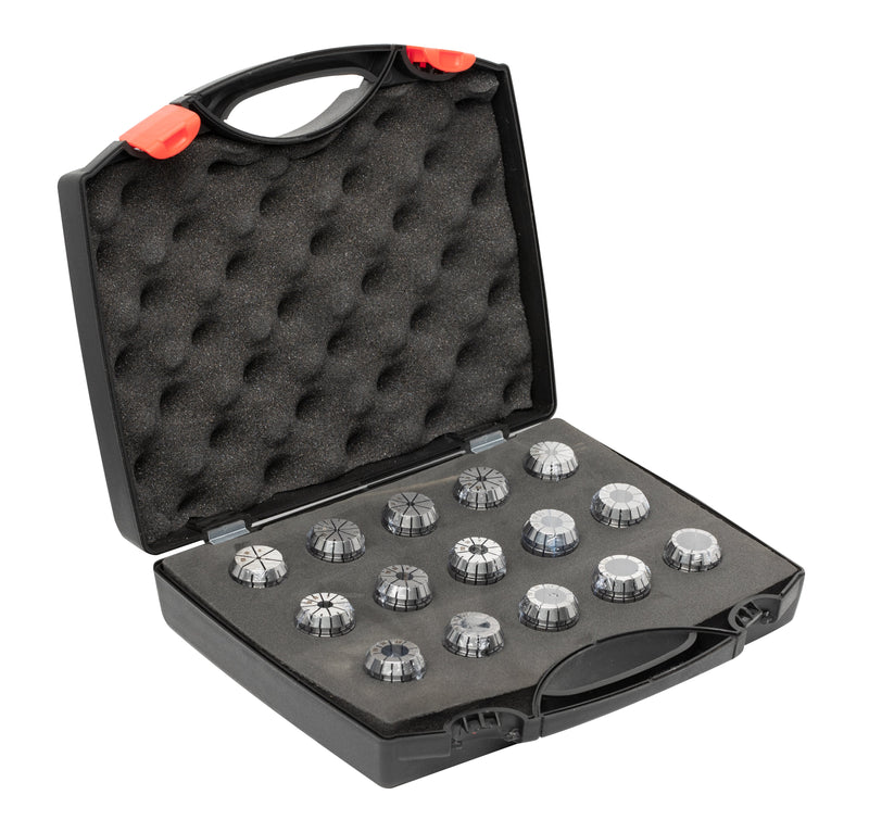 Omega Products ER25 Collet Set Standard Precision - 10 Micron Run-Out - 15 Pieces