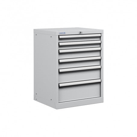 Polstore Cabinet Combo - 6 Drawers 27x27EH - 90% Extension - Light Grey - 564mm(w) x 800mm(h)