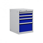 Polstore Cabinet Combo - 5 Drawers 27x36EH - 90% Extension - Light Grey/Dark Blue - 564mm(w) x 800mm(h)
