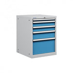 Polstore Cabinet Combo - 5 Drawers 27x36EH - 90% Extension - Light Grey/Light Blue - 564mm(w) x 800mm(h)