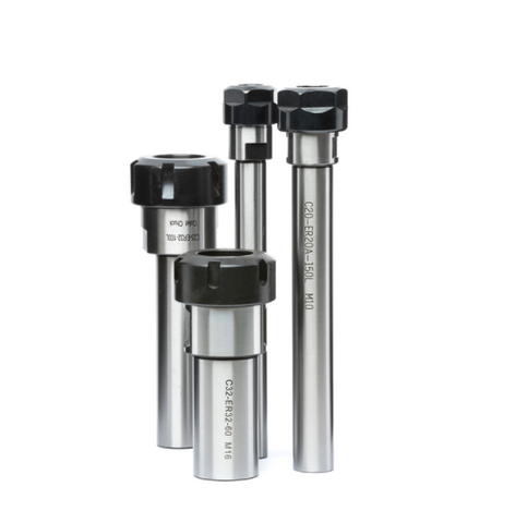 Omega Products ER Collet Extension - Hexagon Nut - Straight Shank - C20 ER16A x 50mm