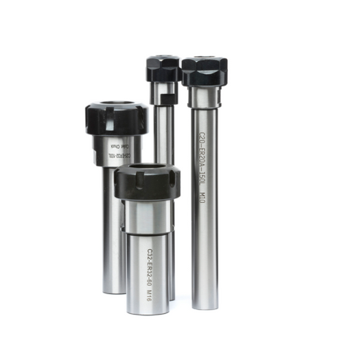 Omega Products ER Collet Extension - Hexagon Nut - Straight Shank - C16 ER16A x 50mm
