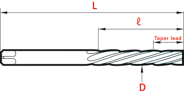 Toolex Hand Reamer - Spiral Flute - Straight Shank - HSS - H5 - 19.11mm