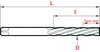 Toolex Hand Reamer - Spiral Flute - Straight Shank - HSS - H7 - 1.00mm thumbnail 2