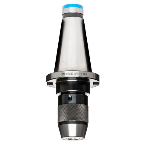 Omega Products DIN2080 Integral Keyless ISO40 Drill Chuck - M16 Thread -15,000RPM - G6.3 - APU13 1mm - 13mm - 100mm Gauge Length