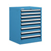 Polstore Cabinet - 8 Drawers 27x27EH - 100% Extension - Light Blue - 564mm(W) x 572mm(D) x 850mm(H) thumbnail 1