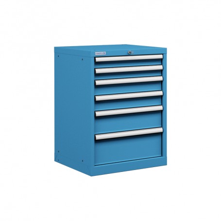 Polstore Cabinet Combo - 6 Drawers 27x27EH - 90% Extension - Light Blue - 564mm(w) x 800mm(h)