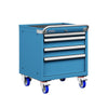Polstore Mobile Cabinet - 4 Drawers 27x27EH - Light Blue - 572mm(W) x 627mm(D) x 705mm(H) thumbnail 1